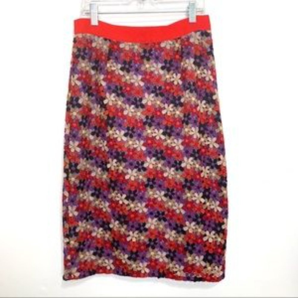 Kate Spade Kayla Lace Floral Pencil Skirt